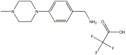 (4-(4-甲基哌嗪-1-基)苯基)甲胺2,2,2-三氟乙酸 结构式