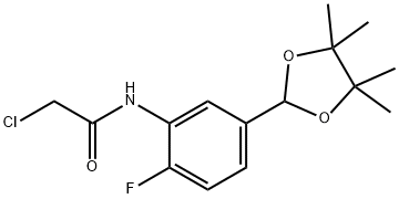 2-氯-N-(2-氟-5-(4,4,5,5-四甲基-1,3,2-二硼戊环-2-基)苯基)乙酰胺 结构式