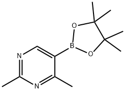 2,4-二甲基-5-(4,4,5,5-四甲基-1,3,2-二氧杂硼烷-2-基)嘧啶 结构式