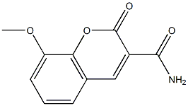 8-甲氧基-2-氧代-2H-苯并吡喃-3-甲酰胺 结构式