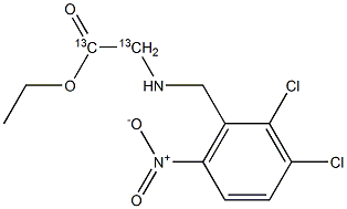 Ethyl 2-(6-Nitro-2,3-dichlorobenzyl)glycine-13C2 结构式