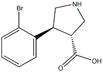 (+/-)-trans-4-(2-broMo-phenyl)-pyrrolidine-3-carboxylic acid 结构式