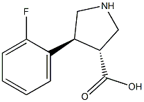 (+/-)-trans-4-(2-fluoro-phenyl)-pyrrolidine-3-carboxylic acid 结构式