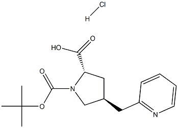 (2S,4S)-1-(tert-butoxycarbonyl)-4-(pyridin-2-ylMethyl)pyrrolidine-2-carboxylic acid hydrochloride 结构式