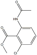 2-乙酰氨基-6-氯苯甲酸甲酯 结构式