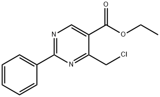 4-(氯甲基)-2-苯基嘧啶-5-甲酸乙酯 结构式