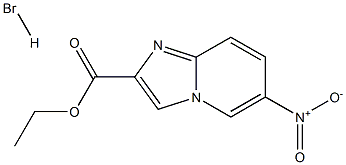 6-NitroiMidazo[1,2-a]pyridine-2-carboxylic acid ethyl ester hydrobroMide 结构式