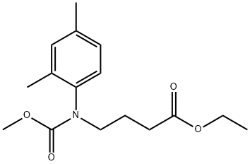 4-((2,4-二甲基苯基)(甲氧基羰基)氨基)丁酸乙酯 结构式