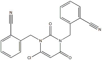 6-氯-2,4-二氧杂-1,3-二(2-甲基苯腈)基-3,4-二氢-1(2H)-嘧啶 结构式