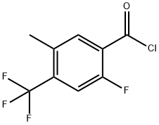 2-氟-5-甲基-4-(三氟甲基)苯甲酰氯 结构式