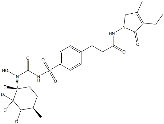 反式羟基格列美脲-D4 结构式