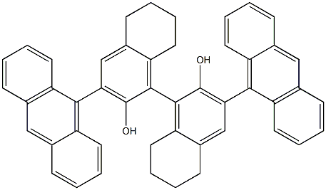 (S)-3,3'-二-9-蒽基-5,5',6,6',7,7',8,8'-八氢-[1,1'-联萘]-2,2'-二酚 结构式