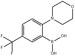 2-吗啉代-5-(三氟甲基)苯基硼酸 结构式