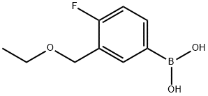 3-(乙氧基甲基)-4-氟苯基硼酸 结构式