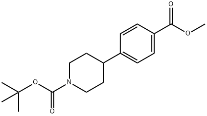 4-(4-甲氧羰基-苯基)-哌啶-1-羧酸叔丁酯 结构式