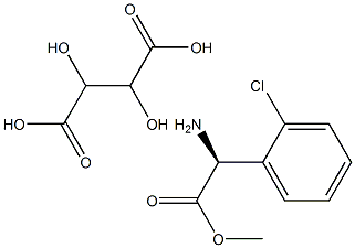 (+)2-(2-CHLOROPHENYL)GLYCINE METHYL ESTER (TARTRATE SALT) 结构式