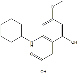 dicyclohexylaMine 2-(2-hydroxy-4-Methoxyphenyl)acetate 结构式