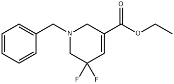 ethyl 1-benzyl-5,5-difluoro-1,2,5,6-tetrahydropyridine-3-carboxylate 结构式