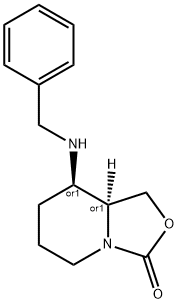 cis-8-(BenzylaMino)hexahydro-oxazolo[3,4-a]pyridin-3-one 结构式