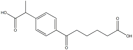 6-[4-(1-Carboxy-ethyl)-phenyl]-6-oxo-hexanoic acid 结构式