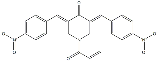 (3E,5E)-3,5-bis(4-nitrobenzylidene)-1-acryloylpiperidin-4-one 结构式