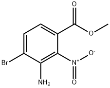 2-硝基-3-氨基-4-溴苯甲酸甲酯 结构式