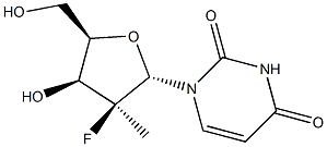 1-((2S,3S,4S,5R)-3-fluoro-4-hydroxy-5-(hydroxyMethyl)-3-Methyltetrahydrofuran-2-yl)pyriMidine-2,4(1H,3H)-dione 结构式