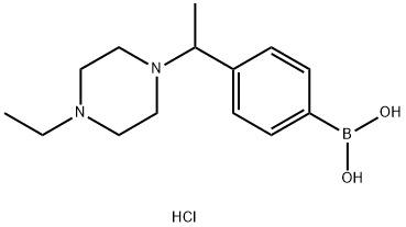 ((4-(1 - (4 - 乙基哌嗪-1 - 基)乙基)苯基)硼酸盐酸盐 结构式