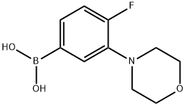 (4-氟-3-吗啉代苯基)硼酸 结构式