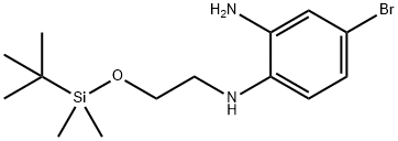 4-溴-N1-(2-((叔-丁基二甲基甲硅烷基)氧代)乙基)苯-1,2-二胺 结构式