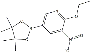 2-乙氧基-3-硝基-5-(4,4,5,5-四甲基-1,3,2-二氧杂环戊硼烷-2-基)吡啶 结构式