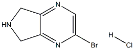 2-broMo-6,7-dihydro-5H-pyrrolo[3,4-b]pyrazine hydrochloride 结构式