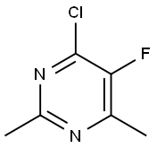 4-氯-5-氟-2,6-二甲基嘧啶 结构式