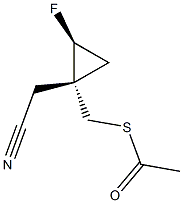 S-(((1S,2S)-1-(CyanoMethyl)-2-fluorocyclopropyl)Methyl) ethanethioate 结构式