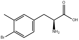 (S)-2-AMINO-3-(4-BROMO-3-METHYLPHENYL)PROPANOIC ACID HYDROCHLORIDE 结构式