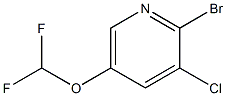 2-BroMo-3-chloro-5-difluoroMethoxy-pyridine 结构式