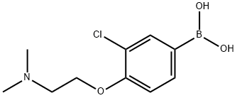 (3-氯-4-(2-(二甲氨基)乙氧基)苯基)硼酸 结构式