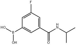 (3-氟-5-(异丙基氨基甲酰)苯基)硼酸 结构式