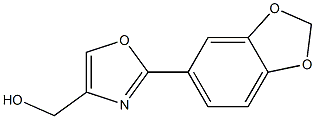 (2-(benzo[d][1,3]dioxol-5-yl)oxazol-4-yl)Methanol 结构式
