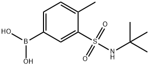 (3-(N-(叔-丁基)氨磺酰)-4-甲基苯基)硼酸 结构式