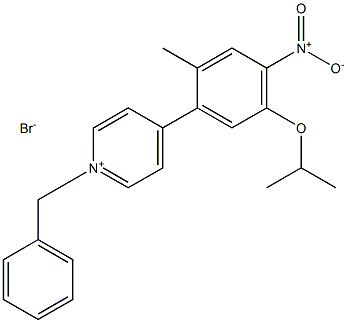 1-benzyl-4-(5-isopropoxy-2-Methyl-4-nitrophenyl)pyridin-1-iuM broMide 结构式