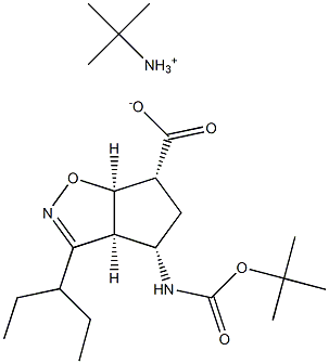 2-Methylpropan-2-aMiniuM (3aS,4S,6R,6aR)-4-(tert-butoxycarbonylaMino)-3-(pentan-3-yl)-4,5,6,6a-tetrahydro-3aH-cyclopenta[d]isoxazole-6-carboxylate 结构式