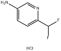 6-(二氟甲基)吡啶-3-胺盐酸盐 结构式