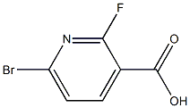 2-氟-3-羧酸-6-溴吡啶 结构式