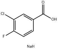 3-氯-4-氟苯甲酸钠 结构式