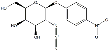 4-硝基苯基 2-脱氧-2-叠氮-Β-D-吡喃半乳糖苷 结构式