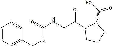 1-(N-CBZ-胺乙酰基)-L-脯氨酸 结构式