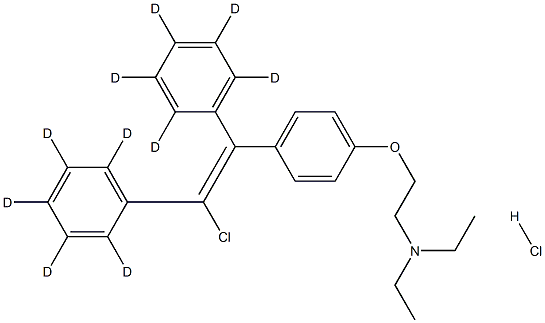 trans-CloMiphene-d5 Hydrochloride 结构式