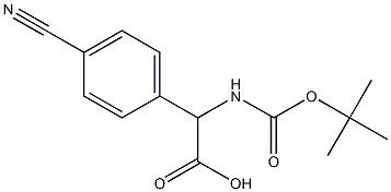 2-((tert-Butoxycarbonyl)aMino)-2-(4-cyanophenyl)acetic acid 结构式
