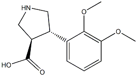 (+/-)-trans-4-(2,3-diMethoxy-phenyl)-pyrrolidine-3-carboxylic acid 结构式